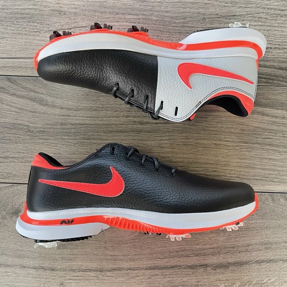 Nike Air Zoom Victory Tour 3 Golf Shoes 8.5 Black Crimson Leather DV6798-004 NEW